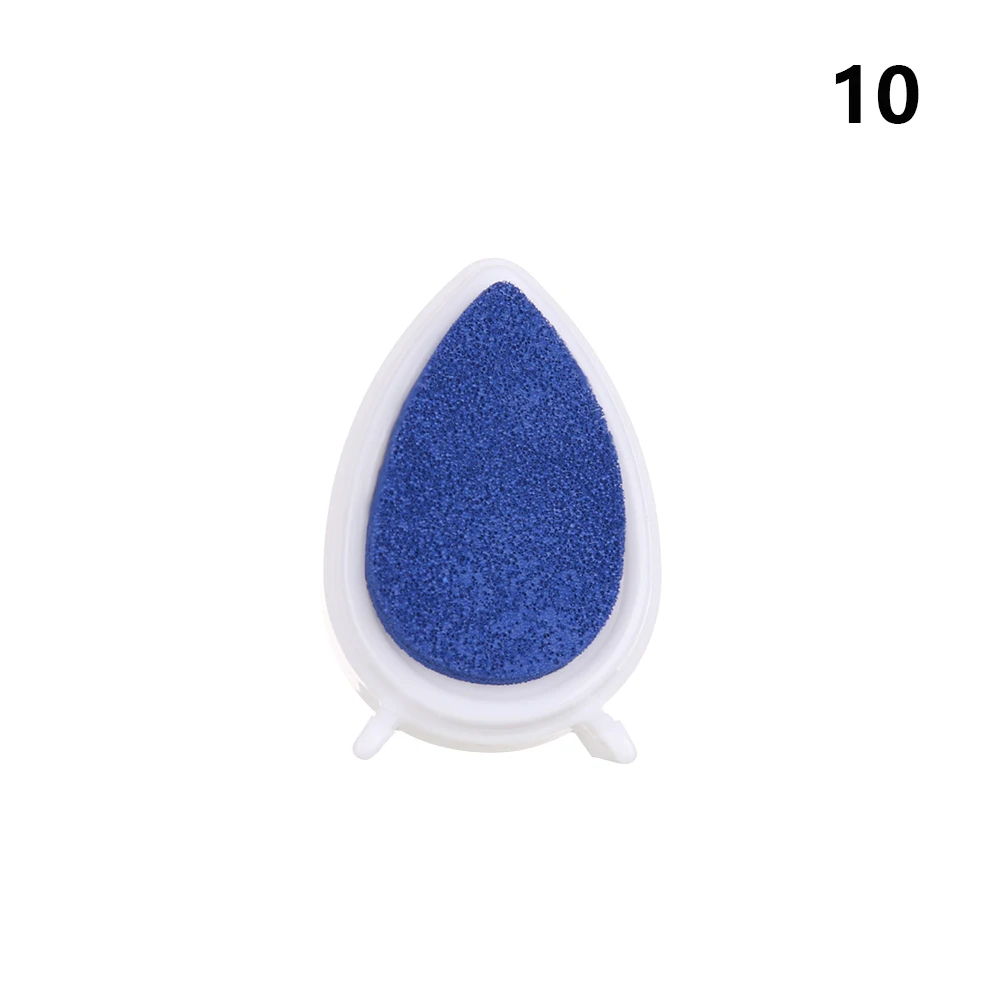 10 Hot 15 colors Drop Shape Ink Stamp Pad Gift for Children Colorful Water Droplets Fingerprint Inkpad Kids Favors DIY Scrapbooking - Color: 10