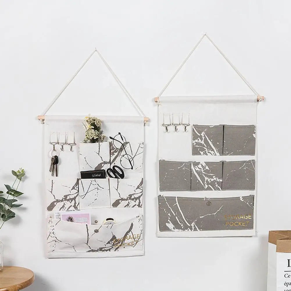 6-Pocket Marble Grain Wall Door Closet Hanging Storage Bag Sundries Organizer | Дом и сад