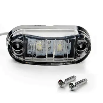 

12V / 24V LED Side Marker Lights Car External Lights Warning Tail Light Auto Trailer Truck Lorry Lamps White color 1pc