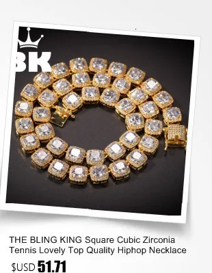 THE BLING KING 12 мм Micro Pave Iced CZ кубинские звенья ожерелья цепочки золотой цвет Роскошные Bling ювелирные изделия мода хип-хоп для мужчин