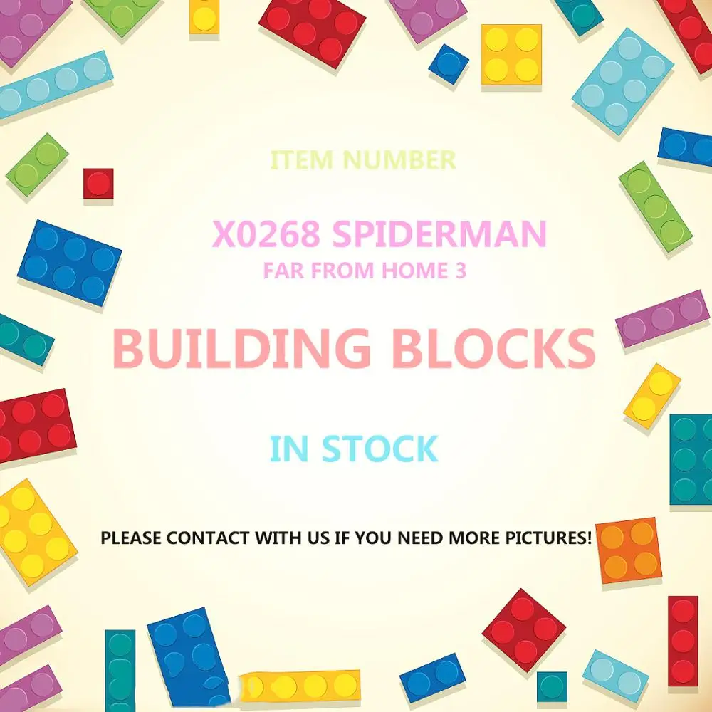 

Single Building Blocks Mysterio Spider-Man 2 Far From Home Lizard Fire Elemental Wind Elemental Iron Man Action Kids Toys X0268