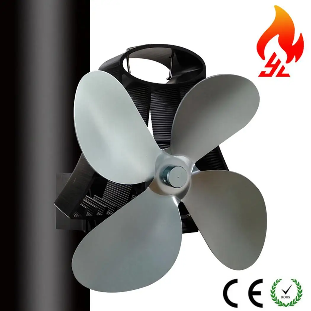 

Stove Fan 5 Blade Fireplace Fan Heat 25dB Powered Home Efficient 60-350 leaves Appliances Heat Distribution