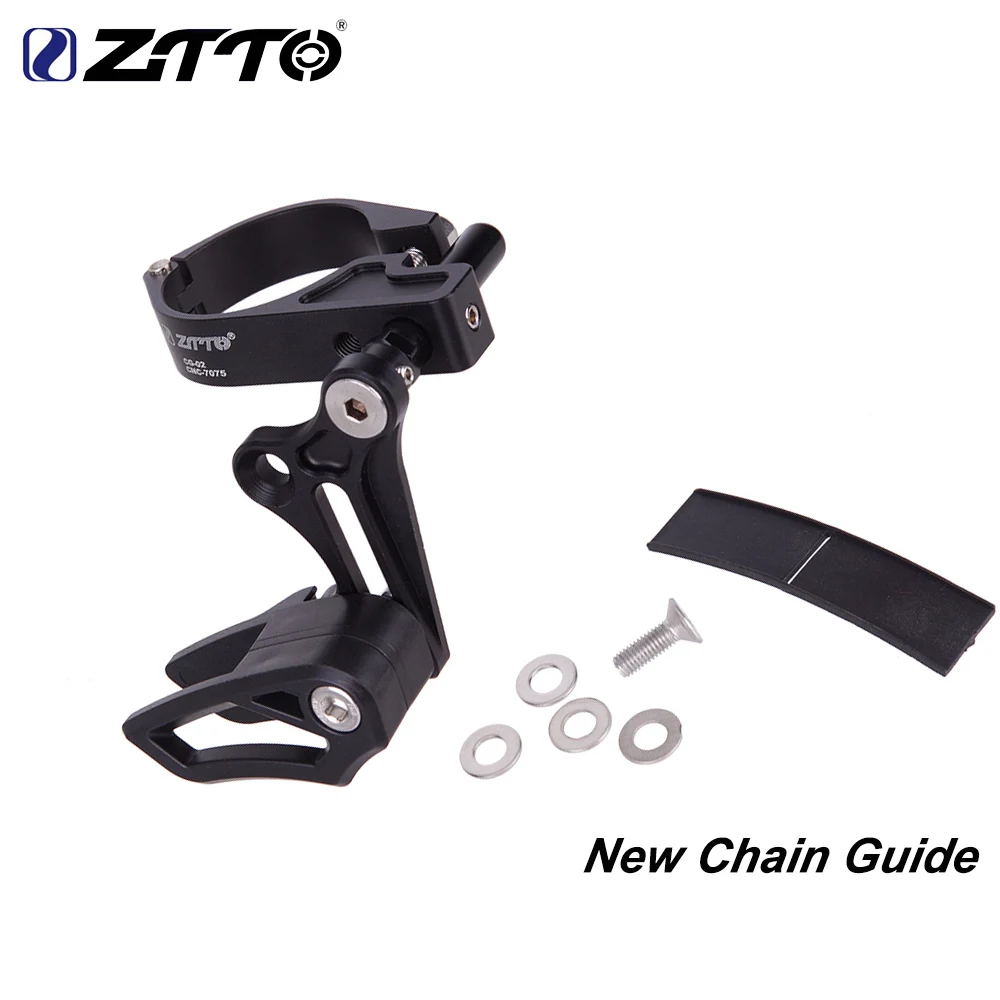 

ZTTO MTB Chain guide Bicycle chain guide 1X System Bike 31.8 34.9mm Clamp Mount Chain Guide E type Adjustable 7075 CNC BLACK