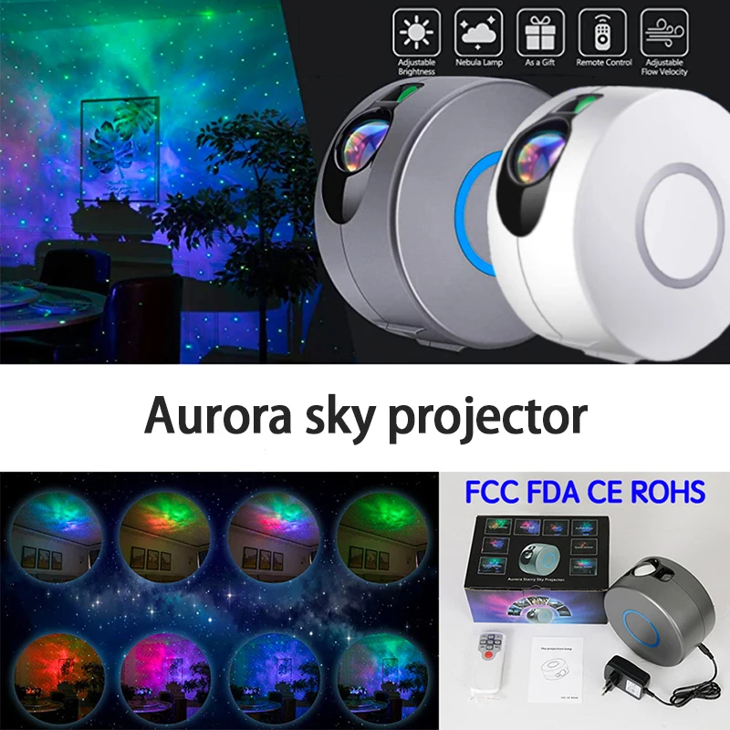 Светодиодный проектор Galaxy Starry Sky 3D 360 ° звездный свет ночные светильники