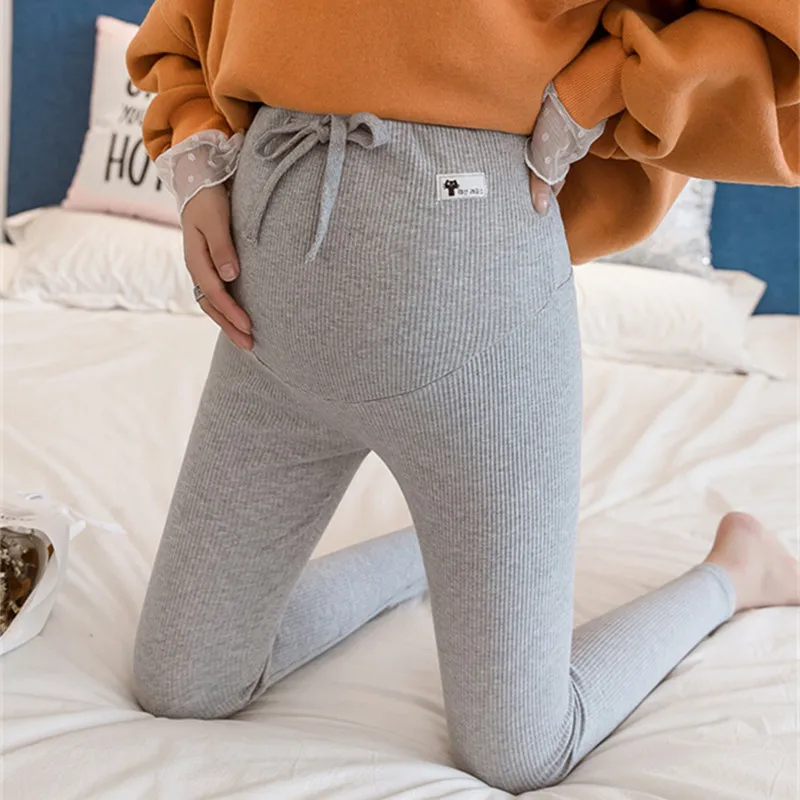 

Spring Autumn Pregnancy Clothes Maternity Pants Soft Adjustable Waist Pregnant Women Polyester Leggings