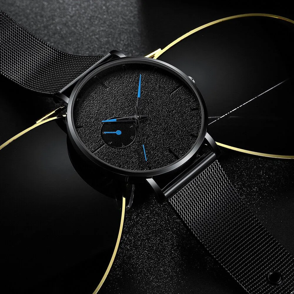 

Men Fashion Watch High-end Blue Glass Life Waterproof Distinguished Relogio Masculino 2020 New Mens Male Clock Erkek Kol Saati