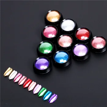 

Nail Art Glitter Mirror Powder Sparkly Chrome Glitter Shining Rub Pigment Powder For Nail Design Manicure Mirror Glitter 0.3g