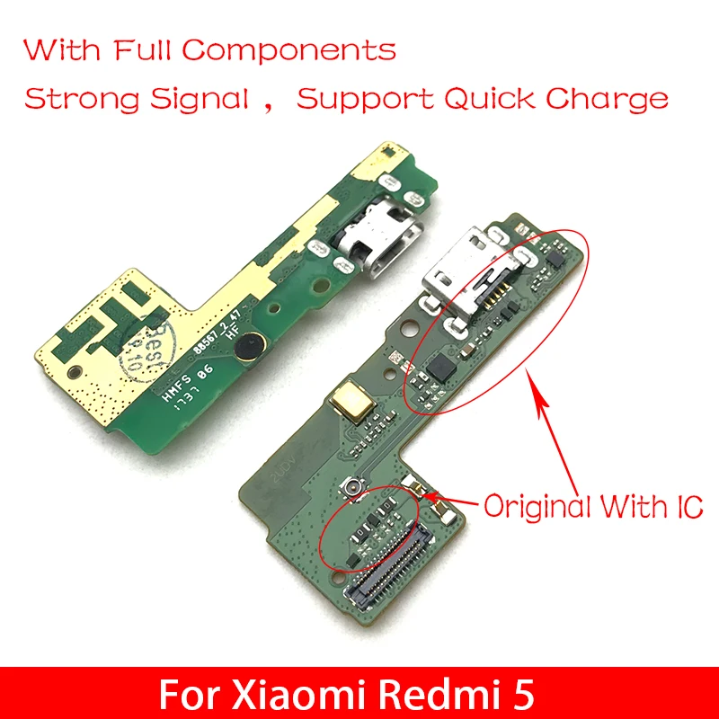 Для Xiaomi Redmi 5 Micro usb зарядное устройство Порт док-станция разъем гибкий кабель плата