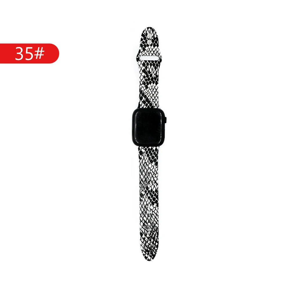 Ремешок для apple watch 5 4 ремешок 44 мм 40 мм correa iwatch 3 ремешок 42 мм 38 мм браслет силиконовый apple watch 5 4 3 2 1 Аксессуары для часов - Цвет ремешка: 35