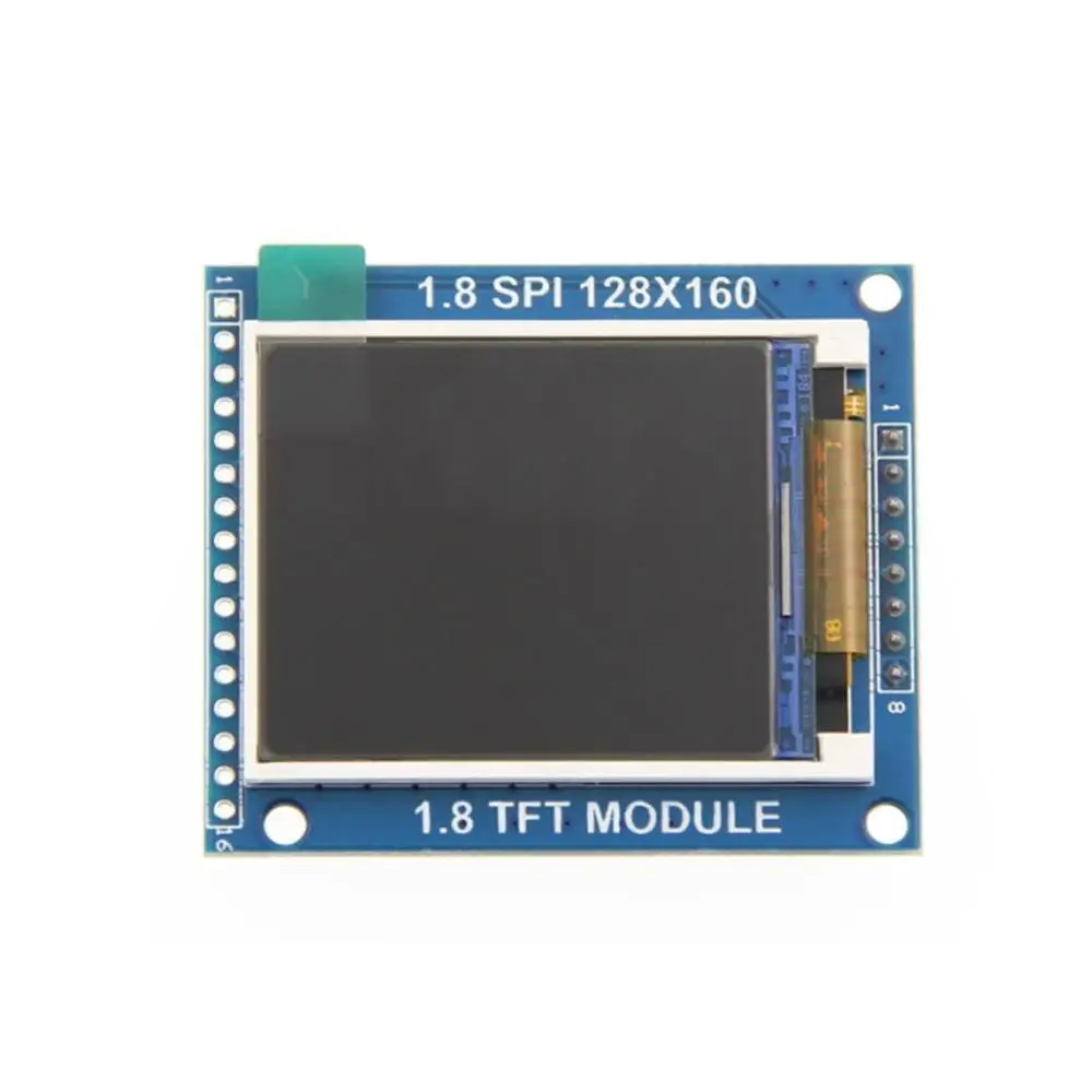 Мини 1,8 дюймовый серийный SPI TFT ЖК-модуль дисплей с адаптером PCB IC 128x160 точечная матрица 3,3 V 5V IO Inerface Cmmpatible 1602 5110 - Цвет: Черный