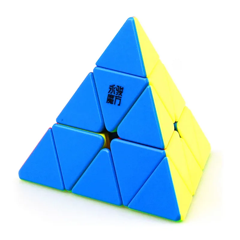 YuLong Multi-Color YongJun YJ YuLong YuLongM Магнитный 3x3x3 Пирамида волшебный куб быстрый ультра-Гладкий 3X3 скоростной кручение Головоломка Куб детские игрушки - Цвет: YuLong Multi-Color