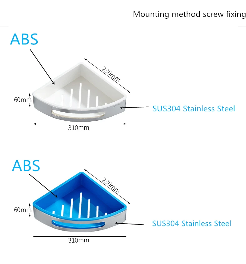SUS304 угловая полка из нержавеющей стали, органайзер, полки для ванной комнаты, держатель для шампуня, кухонный стеллаж для хранения, Органайзер