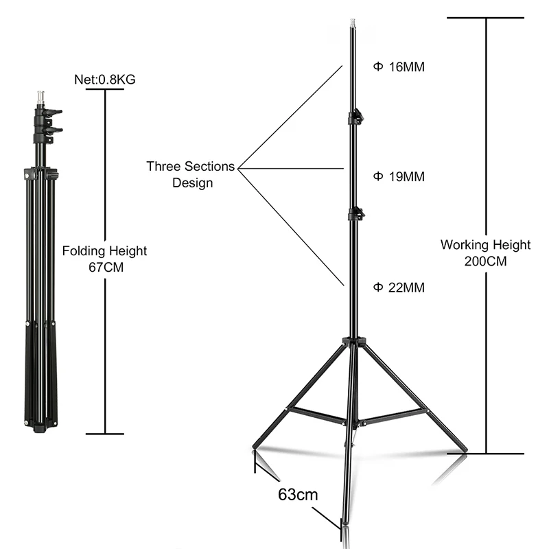 Sistema de Luz Continuou para Câmera Kit de Iluminação para Fotografia Fotográfico com Acessórios de 135w Softbox Estúdio - Image 3