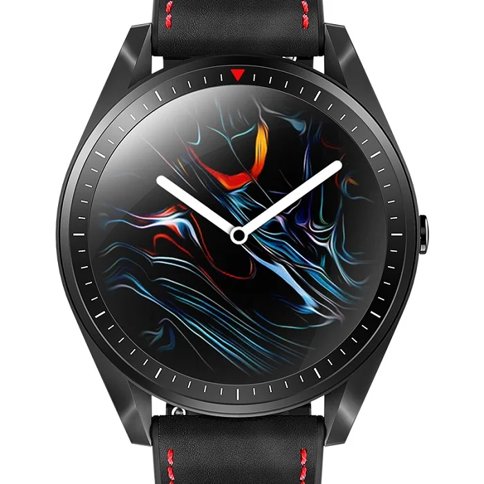 Black leather LYKRY F23 IP67 водонепроницаемые Смарт-часы монитор артериального давления полный сенсорный экран деловые мужские женские умные часы Будильник Напоминание о звонке - Цвет: Black leather