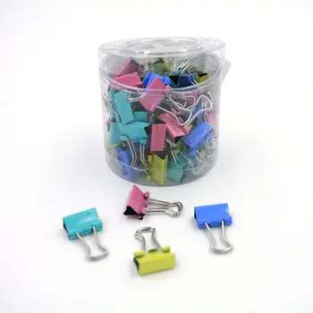 

60pcs/lot 15mm Colorful Metal Binder Clips Paper Clip Office Stationery Binding Supplies