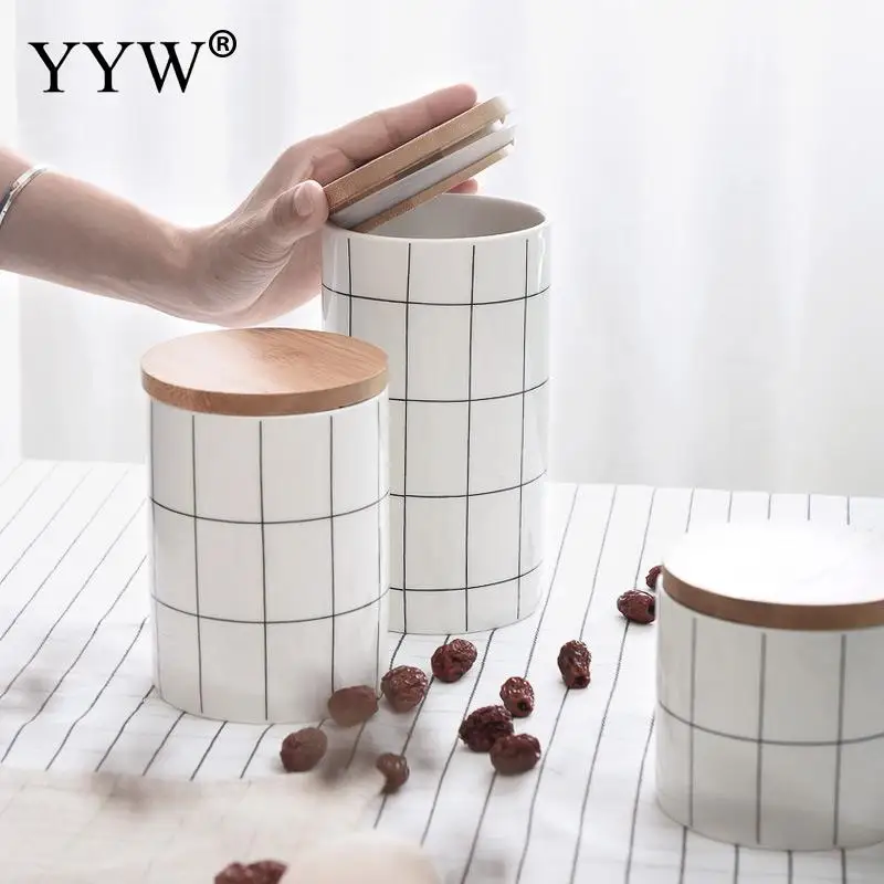 Nordic Jars For Storage In The Kitchen Storage Box Sealing Food Container Spice Storage Boxes Jars For Spices Slimes Ceramic Can