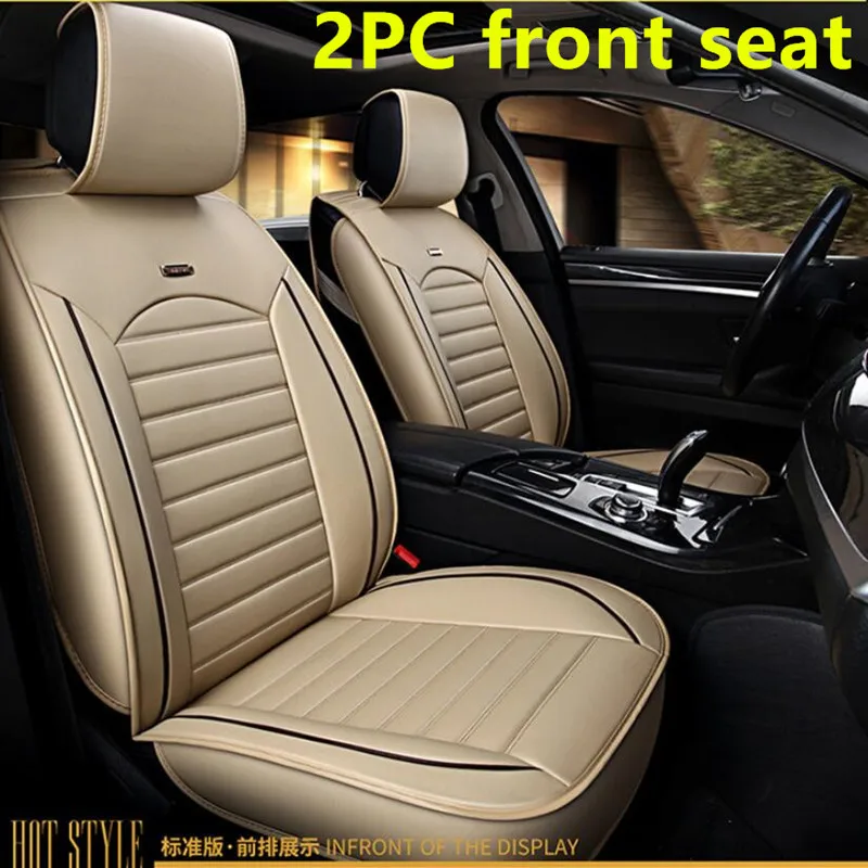Высокое качество Универсальный из искусственной кожи для автомобильных сидений для ssangyong rexton kyron korando actyon подушки сиденья автомобиля - Название цвета: 2PC Standard Edition