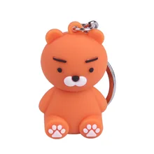 Производители по индивидуальному заказу Творческий Стерео Медведь ПВХ фигурка брелок в форме сувениры подарки оптом от имени