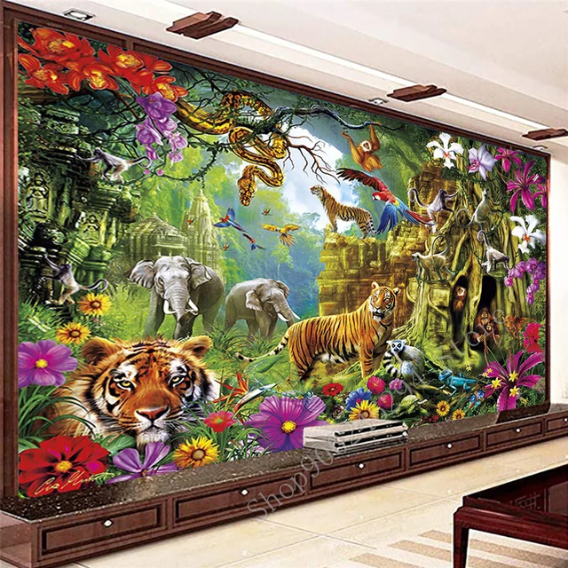 Pintura de diamantes 5D Diy, cuadro de animales, Tigre, Lobo, diamante  cuadrado personalizado, redondo, punto de cruz completo, mosaico,  decoración del hogar - AliExpress