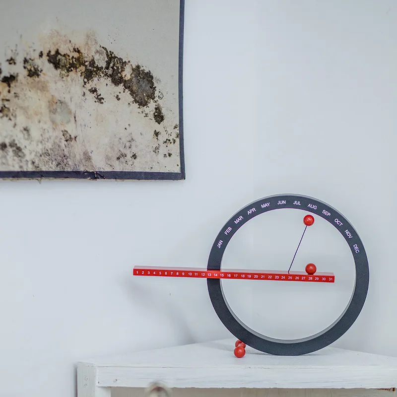 Creative Ball Wall Clock Perpetual Wall Calendar Novelty Home