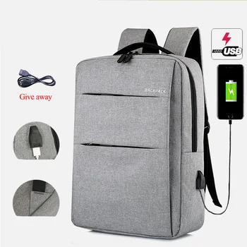 

Multi-Function backpacks unisex USB teens bags korean version 2020 gray/black laptops backpack men bagpack