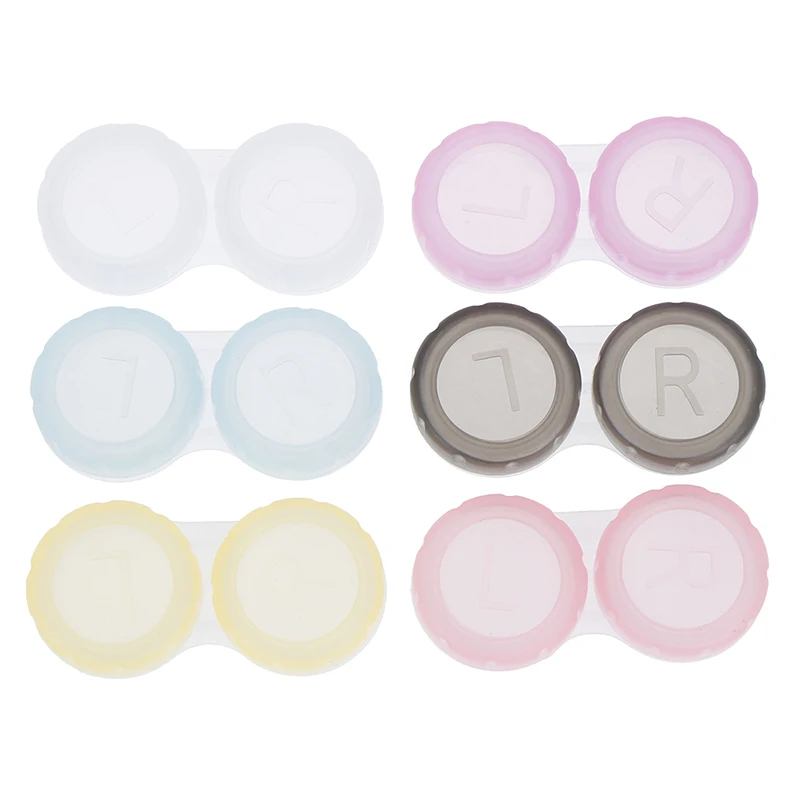 

2/5/10pcs Lens Box Plastic Soaking Portable Travel Contact Storage Case Holder Random Color