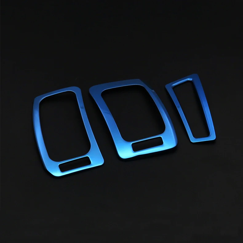 Lsrtw2017 приборной панели автомобиля боковые вентиляционные Планки для Kia K3 кіа Cerato 2012 2013 интерьер Молдинги аксессуары - Название цвета: side vent blue 3pcs