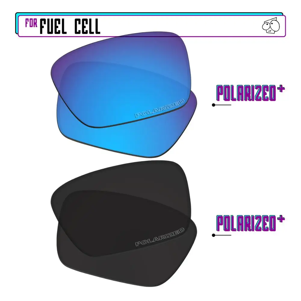 Ezreplace Polarizzati Lenti Di Ricambio Per-Oakley Fuel Cell Occhiali Da Sole-Blackpplus-Bluepplus