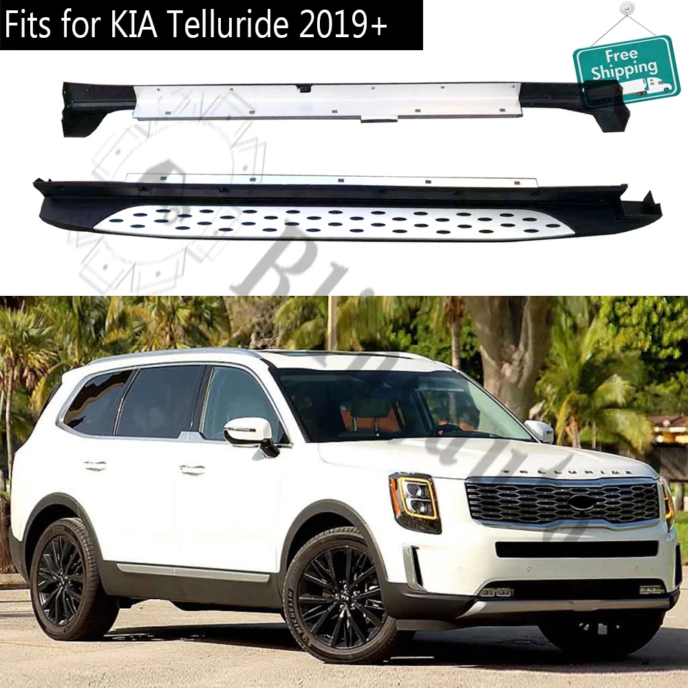 

Running board fits for KIA Telluride 2019 2020 side steps nerf bar car pedal side stairs side bar 2PCS