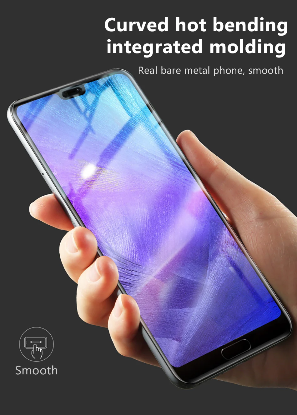 Benks Full Cover Curved Tempered Glass For Huawei P20 Pro Bending Screen Fingerprint Proof Protector Front Film For Huawei P20 (2)