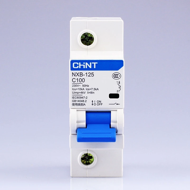 

CHINT NXB-125 1P air switch AC 230/400V 63 80 100 125A Short circuit protector DZ158 type c overload protection