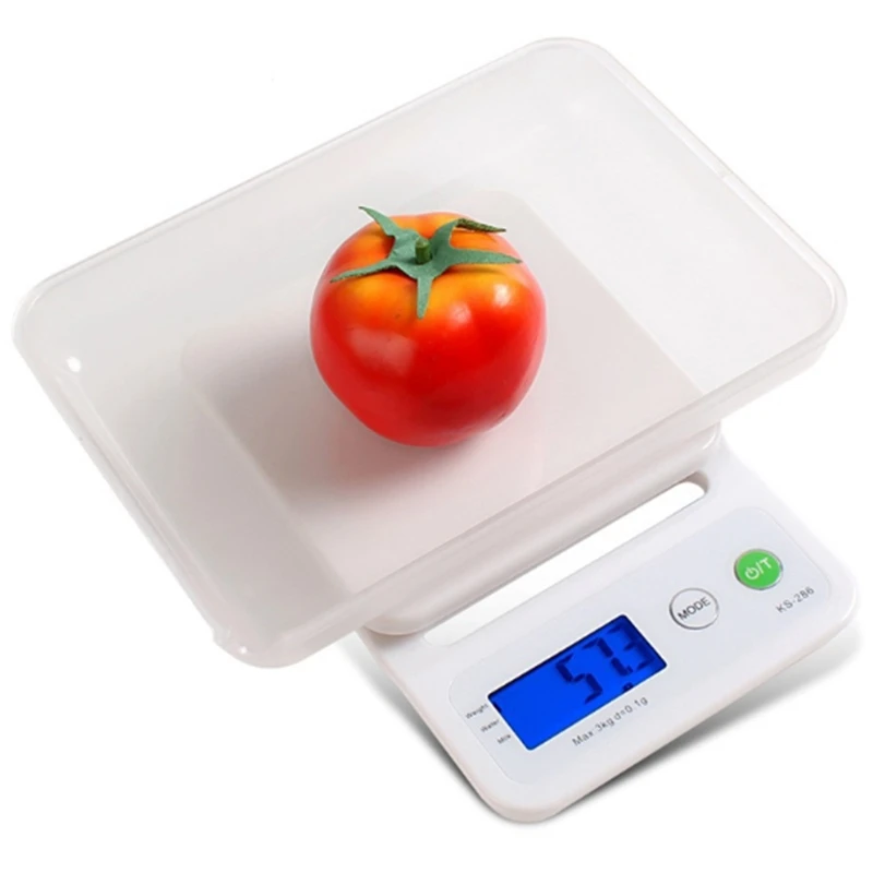 

3Kg/0.1G Electronic Kitchen Scale Portable Digital Cooking Food Scale Kitchen Baking Scale LCD Display High Precision Measuring