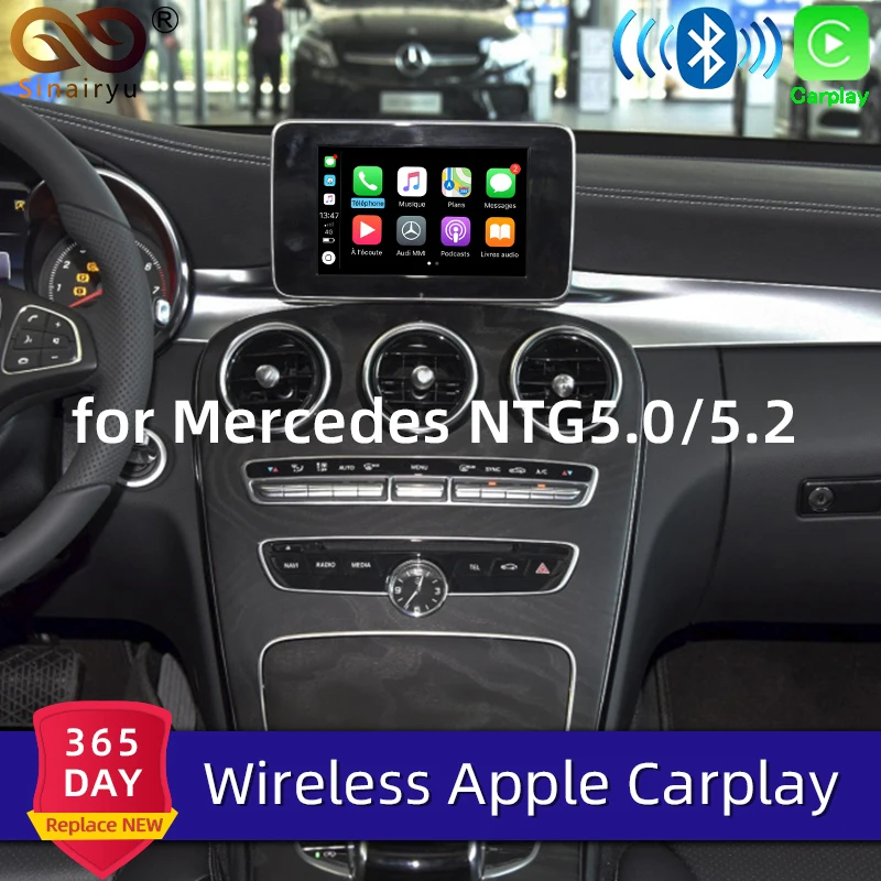 Sinairyu Wireless Apple Carplay for Mercedes A B C E G CLA GLA GLC S Class Car play Android Auto/Mirroring 2015-2019 NTG5 W205 Sinairyu Wireless Apple Carplay for Mercedes A B C E G CLA GLA GLC S Class Car play Android Auto/Mirroring 2015-2019 NTG5 W205
