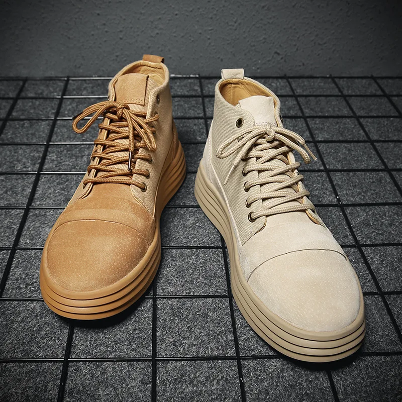 

Martin Boots Men's Summer Breathable England Versatile High Shoes Outdoor Desert Boots American-Style Mid-top Workwear Ankle Boo