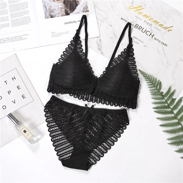 Push Up Bra Set For Women Underwear Front Closure Bra And Brief Set Backless Brassiere Seamless Triangle Cup Lingerie Set cotton bra and panty sets