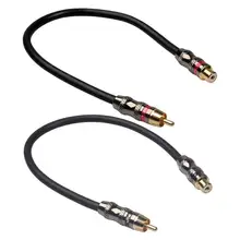 0,3 м 1ft RCA штекер для женщин HIFI класс позолоченный удлинитель стерео аудио видео кабель для DVD ТВ динамик