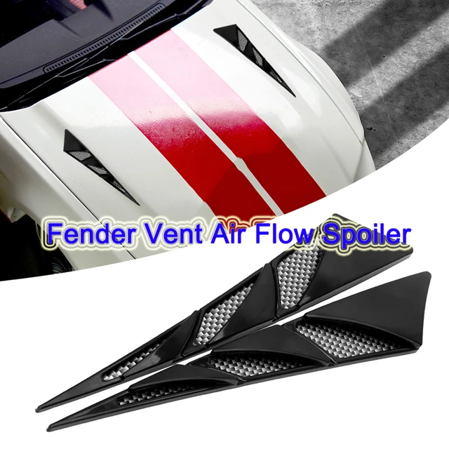 Dekorative Auto Haube Lufteinlass Spoiler Racing Intake Grille Trim ABS  Aufkleber Bonnet Vent Abdeckung Zubehör Änderung 1 Paar - AliExpress