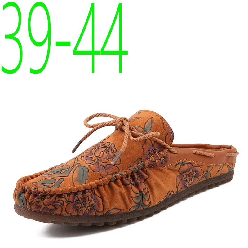 

2019 Spring Men's Trend Peas Sandals Half Leather Shoes Men's Korean-style Cool Versatile Lazy Shoe Jumia