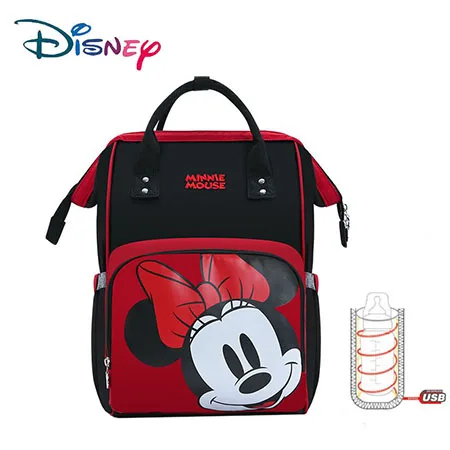 Disney Baby большой емкости Мягкий подгузник сумка на молнии детская сумка для мамы Многофункциональный подгузник рюкзак для мамы подгузник мешок