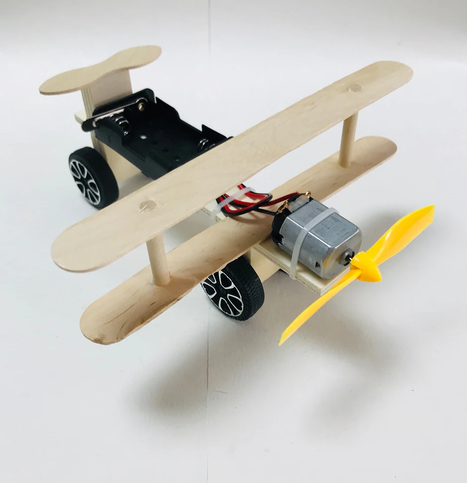 DIY aircraft plane Model Windmill Toy STEM Invention Education Electric Child Circuit School Craft Experiment Technology