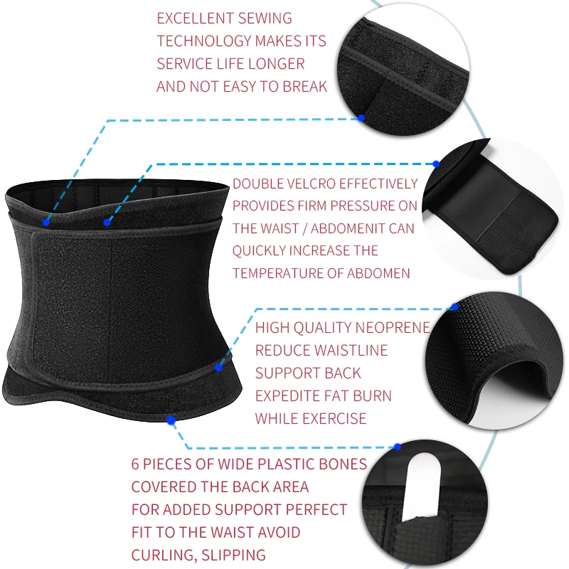 Women Waist Trainer Belly Slimming Sheath Sauna Sweat Trimmer Belt Tummy Control Shapewear Slimmer Sauna Sweat Workout Corset
