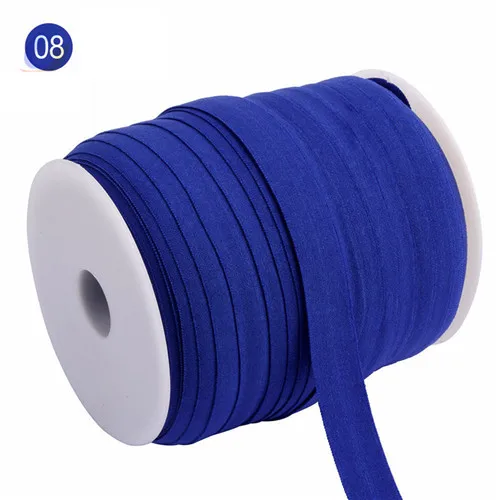 08 Blue 15 эластичные нитки сплошной цвет спандекс эластичная лента швейная одежда из ажурной ткани отделка талии нижнее белье аксессуар 100 м - Цвет: 08 Blue