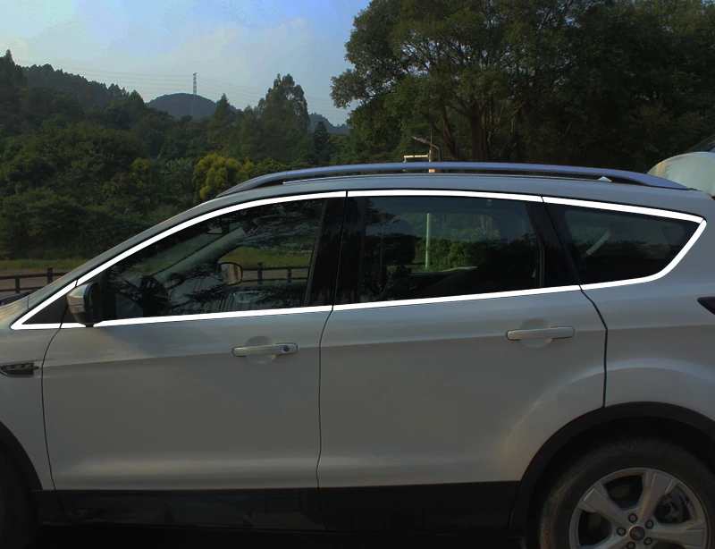 10 шт. для Ford Escape Kuga 2013- нержавеющая сталь хромированная полная отделка подоконника литья крышка автомобиля Стайлинг