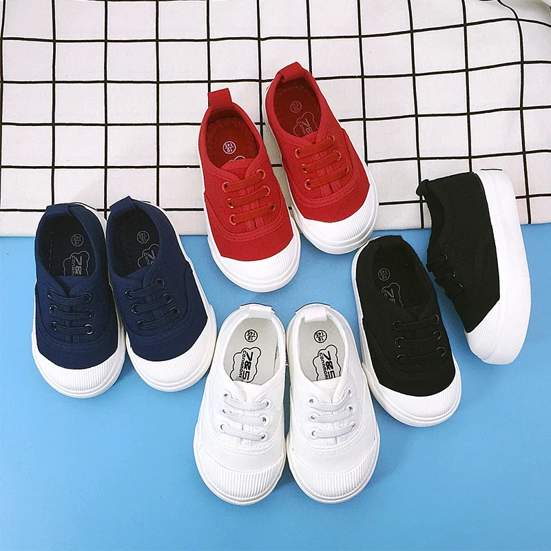 

2019 New Style 75 CHILDREN'S Shoes Campus Students White Shoes Children Canvas Shoes BOY'S Girls Cloth Shoes Baby Shoes