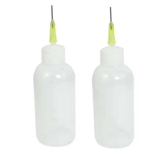 

2PCS Clear White Needle Nozzle Plastic Sewing Machine Oil Bottle 50ml