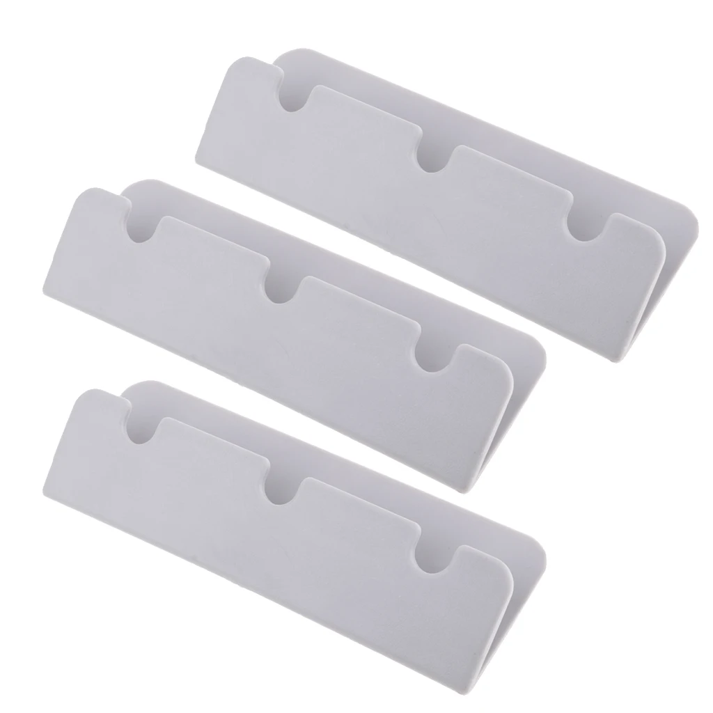 3x Durable Inflatable Boat Rib Dinghy Kayak Seat Hook Clip Brackets Marine Gray