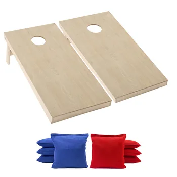 

4'x2' Premium Original Wooden Cornhole Boards Set 2 Regulation Includes Wood Corn Hole Boards and 8 All-Weather Canvas Toss Bags