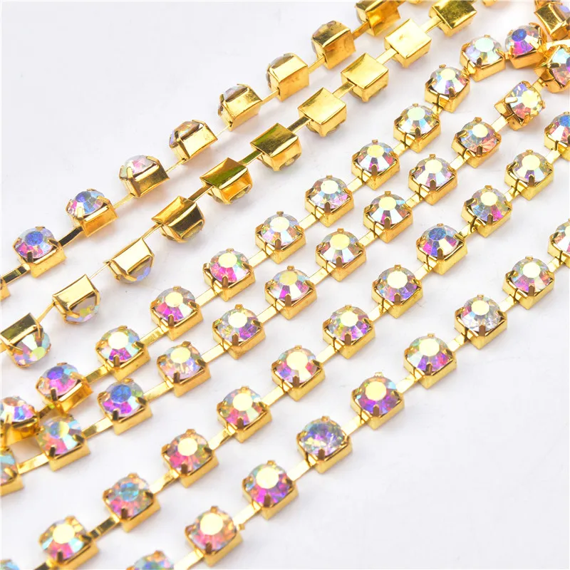 Новые предложения 5 ярдов/партия кристаллы большой размер 8 мм серебристые