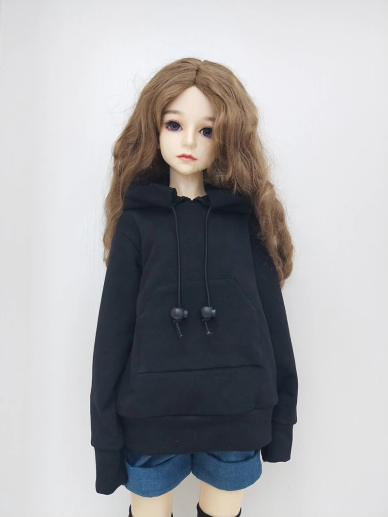 ZJF160-3 1/3, 1/4, 1/6, Одежда для кукол, аксессуары, свитер для кукол, черный, белый, SD шапка, толстовка, хлопковая нить, BJD, серый, сделай сам, игрушка для детей - Цвет: ZJF160-3