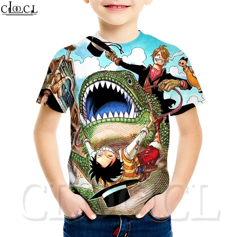 CLOOCL/Милая футболка с рисунком обезьяны D Luffy японского аниме для мальчиков